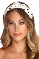 Diadema con nudo plisado