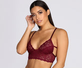 Bralette de encaje transparente delicado