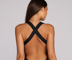 Traje de baño de escote pronunciado simplemente sexy