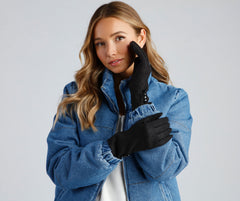 Guantes de punto suave y elegante