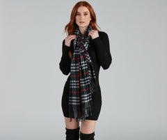 Bufanda con flecos a cuadros de Country Roads