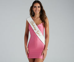 Banda glamurosa con purpurina para cumpleañera