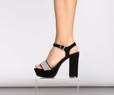 Tacones de plataforma con diamantes de imitación Crushin' On U