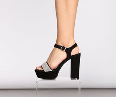 Tacones de plataforma con diamantes de imitación Crushin' On U