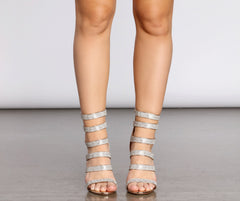 Tacones de tiras con diamantes de imitación Always Party Ready