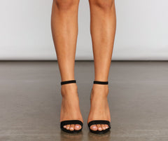 Basic Staple Faux Nubuck Block Heels