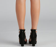 Bring On The Glitz Rhinestone Block Heels