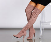 Mauves Overknee-Stiefel