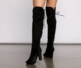 So Haute Over-The-Knee Lace Up Boots