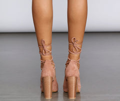 So Stacked Lace-Up Sandals