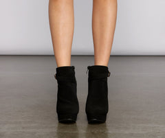 Chic Moment Nubuck Stiletto Bootie