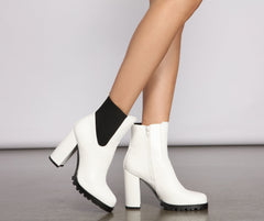 Botines con tacos de piel sintética On the Edge