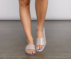 Sandalias de gelatina con diamantes de imitación Bring The Glam