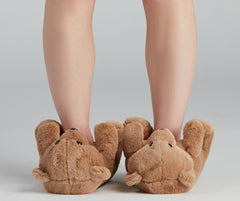 Adorable Teddy Bear Plush Slippers
