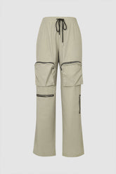 Cargohose mit Kordelzug und Taschen