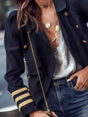 Ropa exterior casual lisa de talla grande