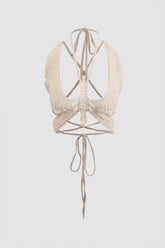 Halter Neck Crochet Knit Butterfly Cami Top