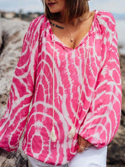 Rosa Lässig Bedruckt Ombre/Tie-Dye Shirts & Oberteile