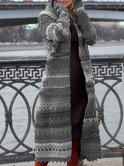 Lässiger Kapuzenpullover mit langen Ärmeln in Übergröße