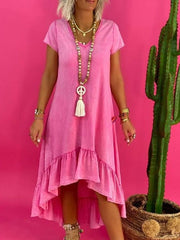 Vestidos vintage sencillos de mezcla de algodón