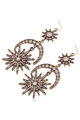 Pendientes metálicos Shine Time Moon