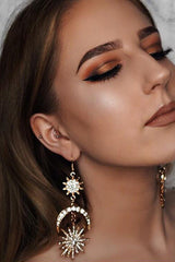 Pendientes metálicos Shine Time Moon