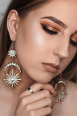 Pendientes metálicos Shine Time Moon