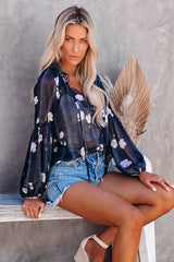On The Breeze Floral Printed Top