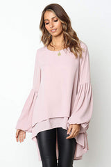 Twice the Fun Ruffle Up High&Low Top