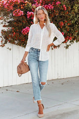 Erzählen Sie Ihre Geschichte, weißes Langarmshirt