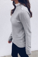 Coastline – Oberteil mit Spitzenausschnitt und Knopfleiste