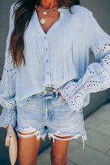 Longest Love V-Neck Hollow-Out Top