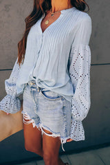 Longest Love V-Neck Hollow-Out Top