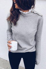 Coastline – Oberteil mit Spitzenausschnitt und Knopfleiste