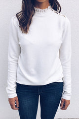 Coastline – Oberteil mit Spitzenausschnitt und Knopfleiste