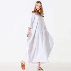 Plus Lockere Maxikleider mit Rundhalsausschnitt