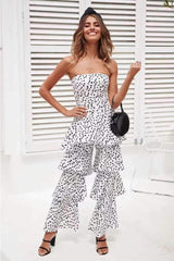 Lose T-Shirt-Jumpsuits mit Blumenmuster