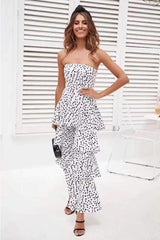 Lose T-Shirt-Jumpsuits mit Blumenmuster