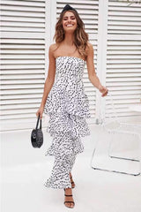 Lose T-Shirt-Jumpsuits mit Blumenmuster
