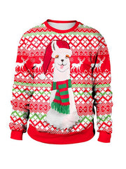 Sudadera navideña fea holgada de talla grande para mujer