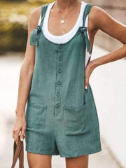 Monos tipo chaleco con cordones de algodón puro