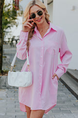 Vestido camisero de manga larga Stay Sunny