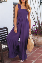 All For You Smocked Sleeveless Jumpsuit