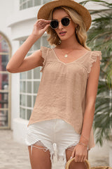 Hey Sun Ray – Tanktop mit V-Rücken und Spitze