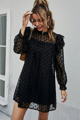 Te amo como yo lo hago Vestido mini de lunares suizos