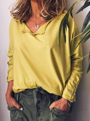 Camisetas de manga larga holgadas Plus