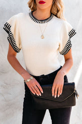 Top de punto con mangas escalonadas Always Sunny