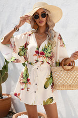 Lost To Love Printed Button Down Mini Dress