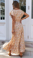 Vestidos largos con cuello en V y cordones Pring