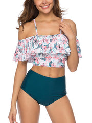 Bikini estampado con cintura alta Traje de baño